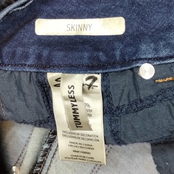 Seven 7 Tummy Less Skinny Denim Jeans Inseam 30" - Picture 13 of 15